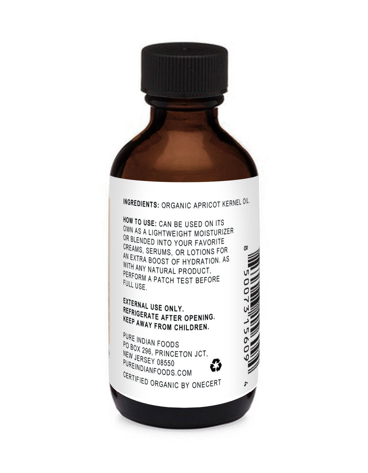 Apricot Kernel Oil, Certified Organic